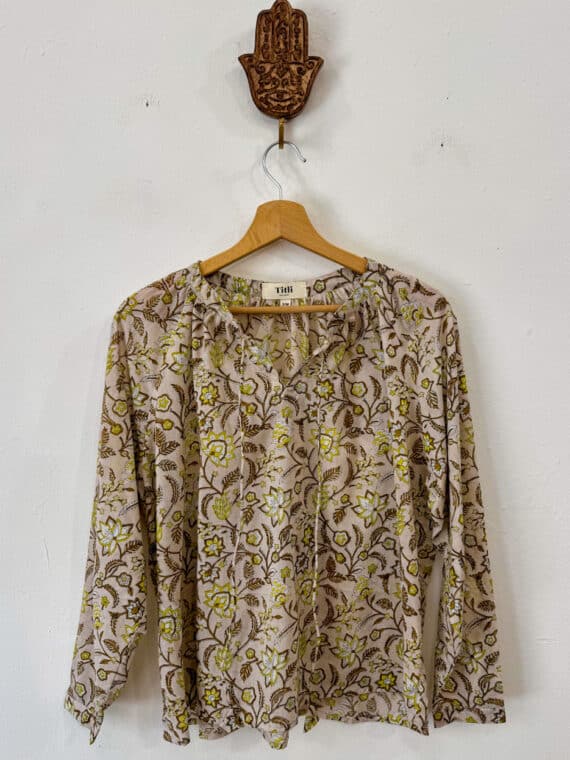 Blockprinted Cotton Blouse N.10