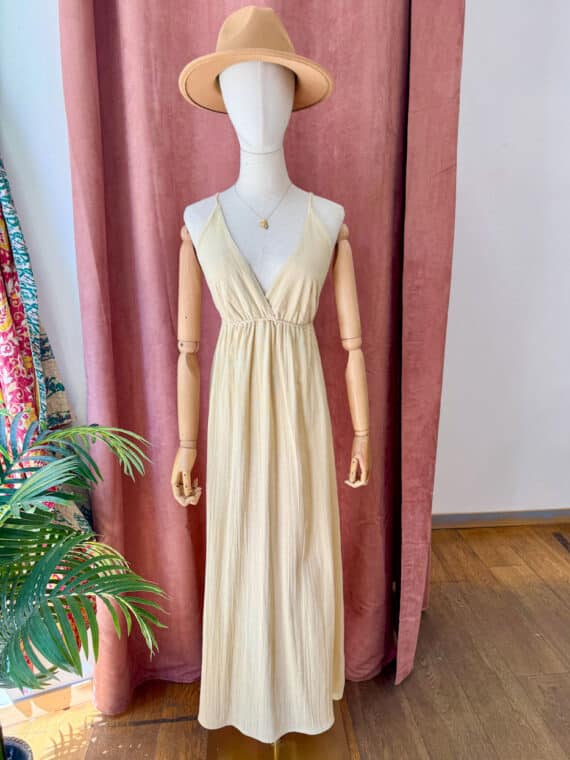 Cotton/Hemp Chandra Dress ~ Ivory White