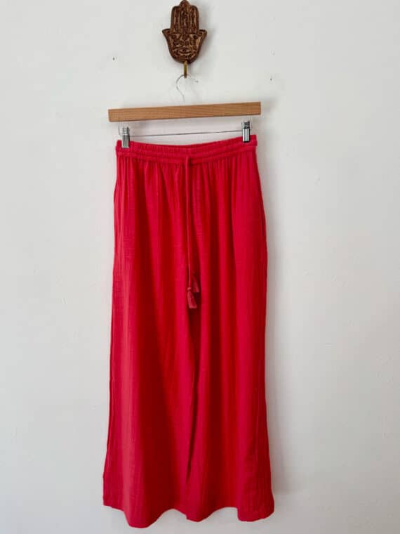 Bambula Cotton Pants ~ Bright Pink