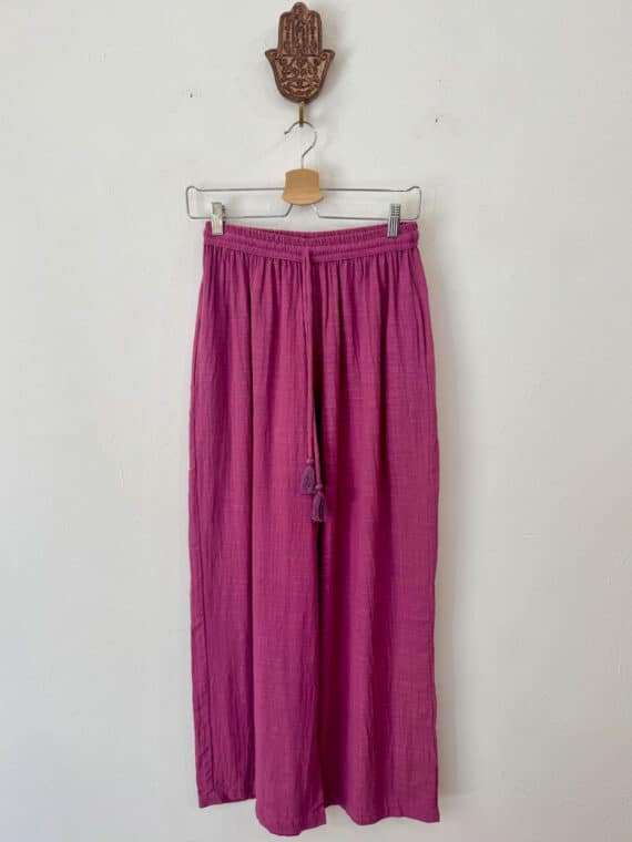 Bambula Cotton Pants ~ Cyclamen Pink