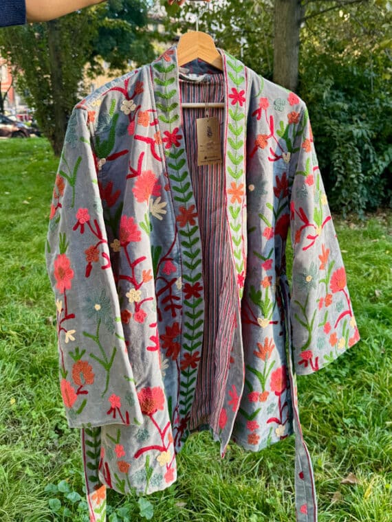 Velvet Suzani Belt Jacket