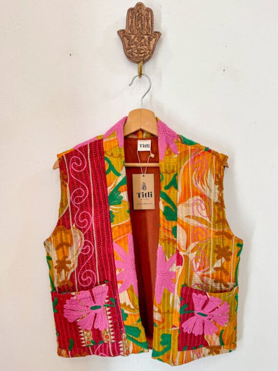 Kantha Suzani Gilet N.04