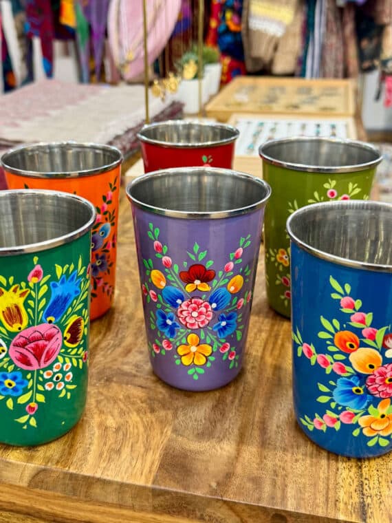 Hand-painted Steel Glass - Big