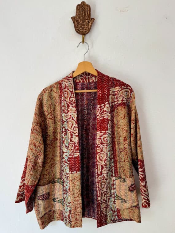 Reversible Silk Kantha Kimono N.05