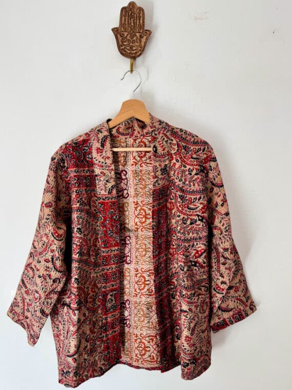 Reversible Silk Kantha Kimono N.06
