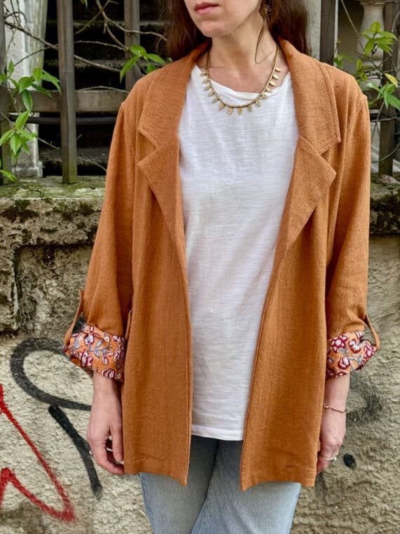 Khadi Blazer ~ Terracotta
