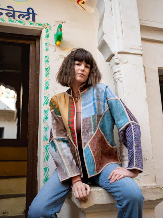 Cropped Vintage Kantha Jacket N.05