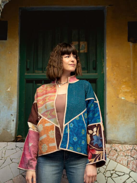 Cropped Vintage Kantha Jacket N.04