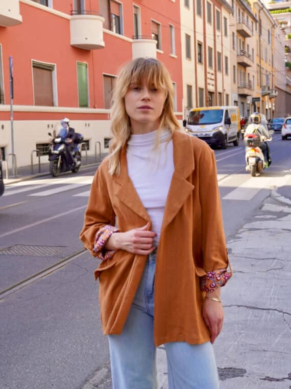 Khadi Blazer ~ Terracotta