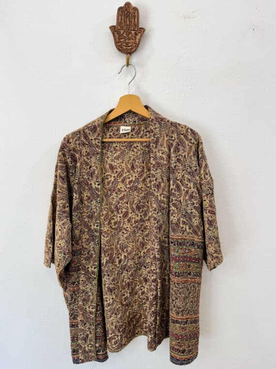 Short Embroidered Silk Kimono N.01