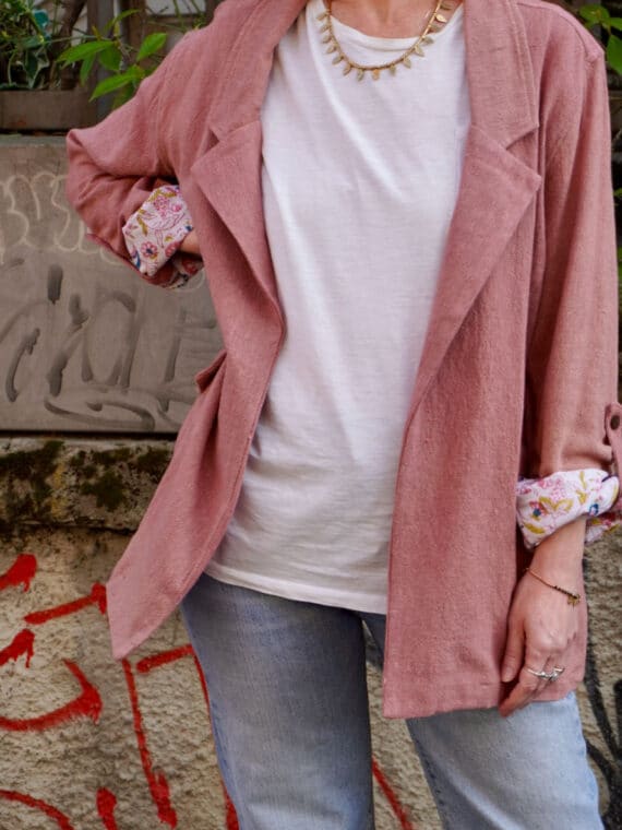 Khadi Blazer ~ Rose