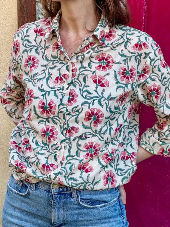 Blockprinted Amelie Shirt N.01