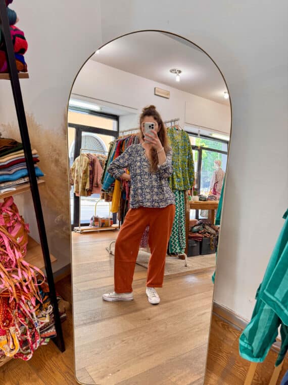 Baggy Pants - Terracotta / Khaki / Blue / Ivory / Lillac