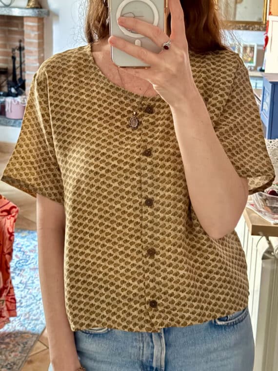 Silk Button up T-Shirt N.09