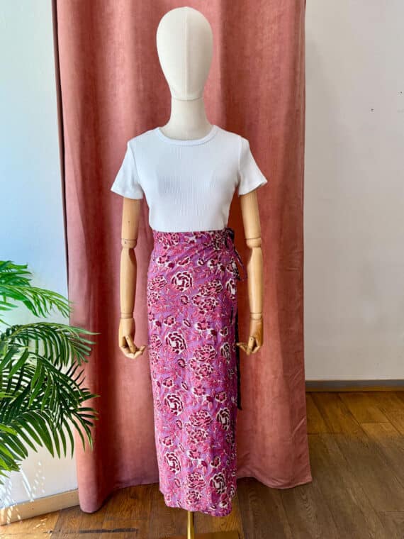 Blockprinted Wrap Skirt Coord-Set N.06