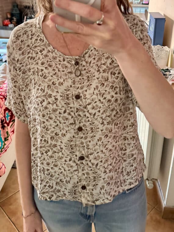 Silk Button up T-Shirt N.14