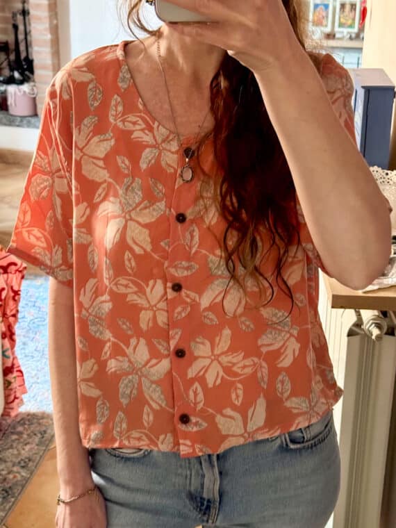 Silk Button up T-Shirt N.06