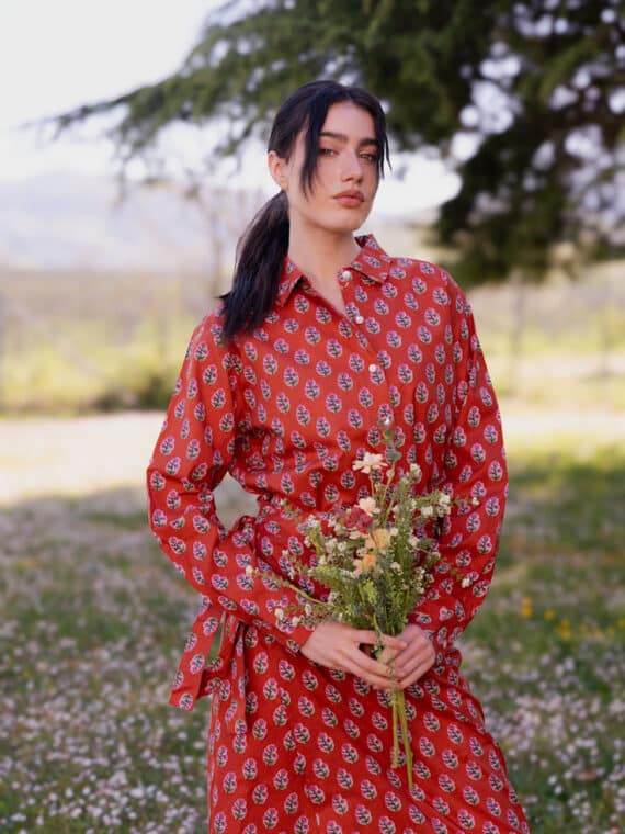 Blockprinted Amelie Shirt Coord-Set N.10