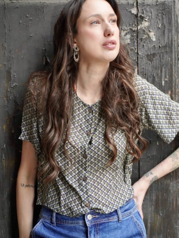 Silk Button up T-Shirt N.02