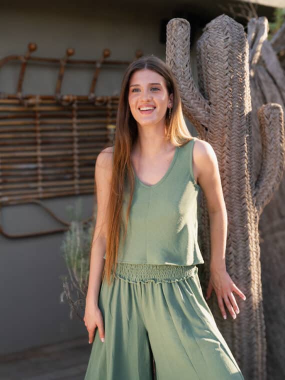 Sage Green Cropped Top