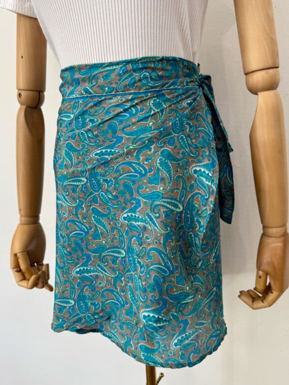 Silk Mini Wrap Skirt N.06