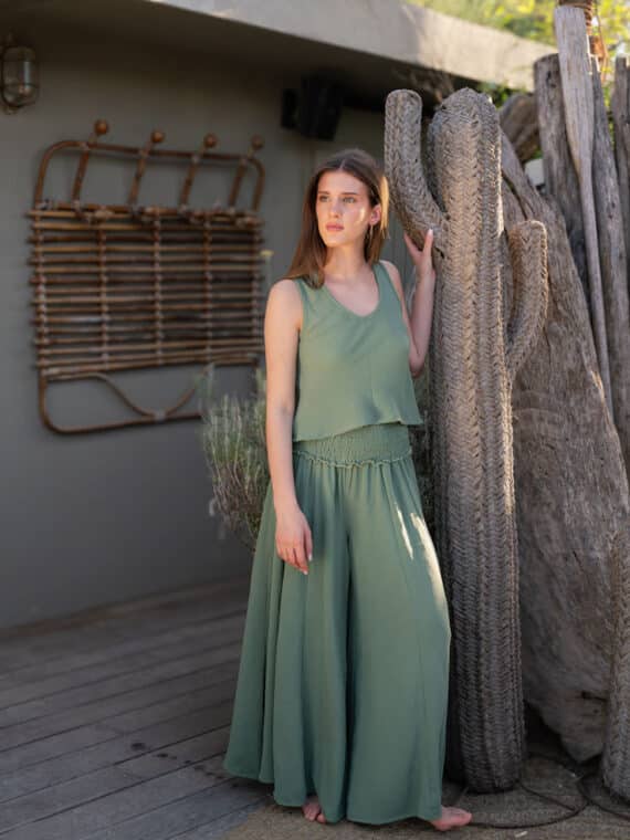 Sage Green Palazzo Pants