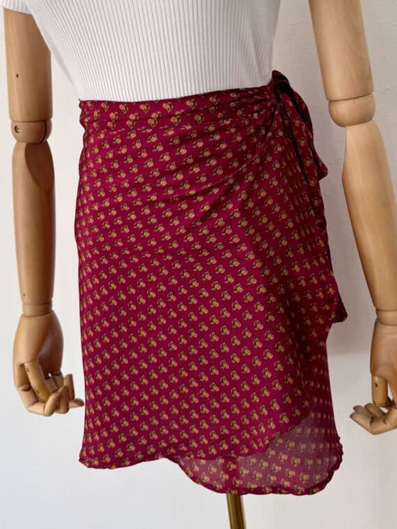Silk Mini Wrap Skirt N.11