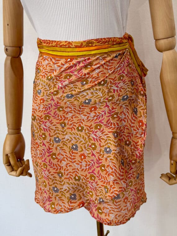 Silk Mini Wrap Skirt N.10