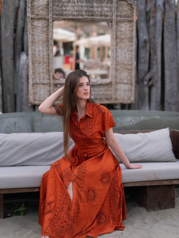OM Darjeeling Dress ~ Terracotta