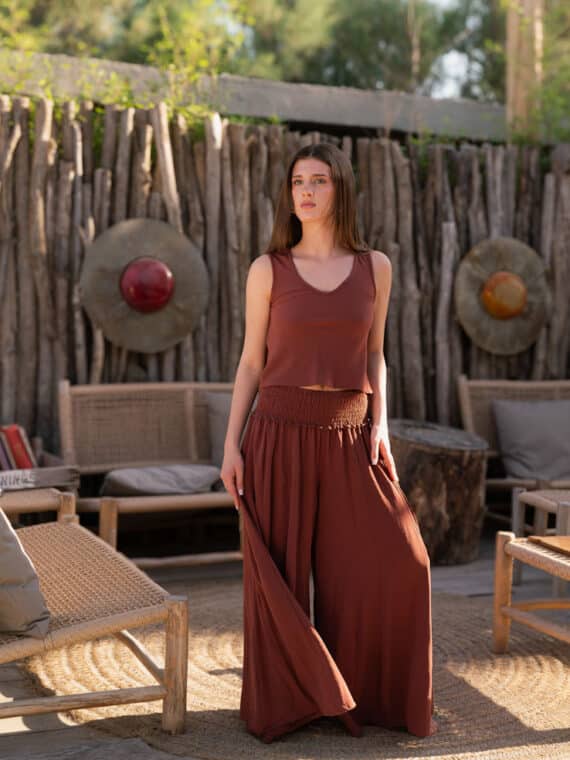 Cinnamon Brown Palazzo Pants