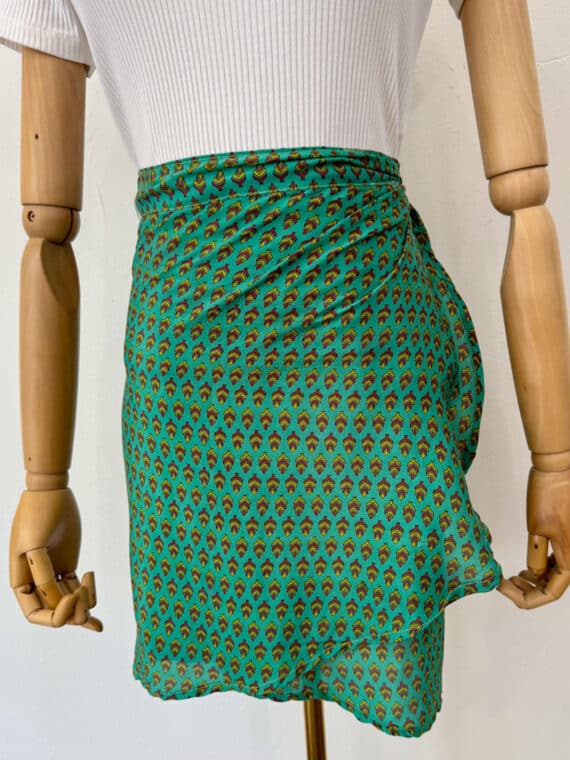 Silk Mini Wrap Skirt N.09