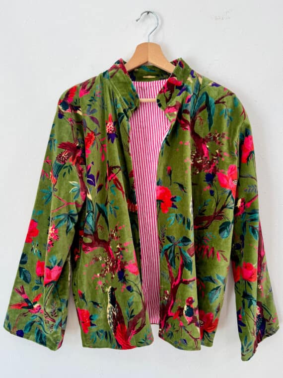 Velvet Jacket ~ Green Garden