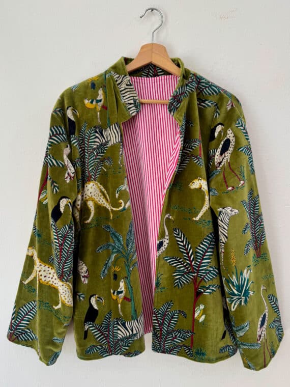 Velvet Jacket ~ Green Jungle