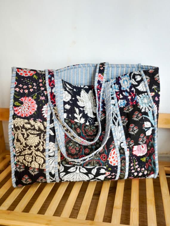 Quilted Patchwork Tote Bag N.03