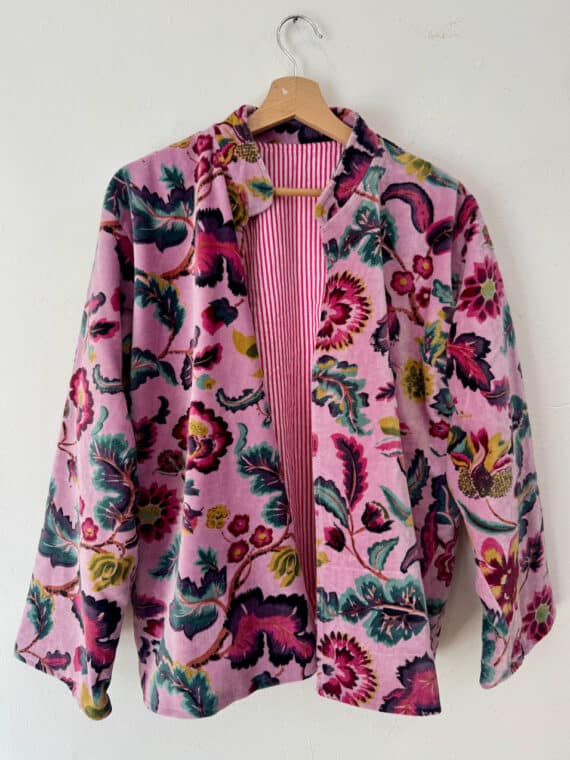 Velvet Jacket ~ Pink Garden