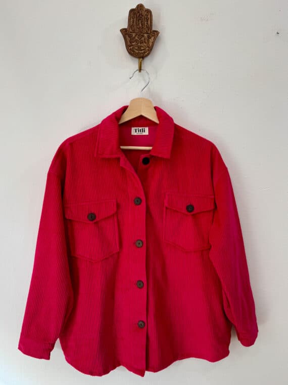 Velvet Jacket & Shirt - Pink Magenta