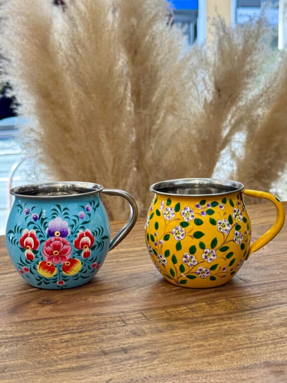 Hand-Painted Kashmiri Coffee Mug
