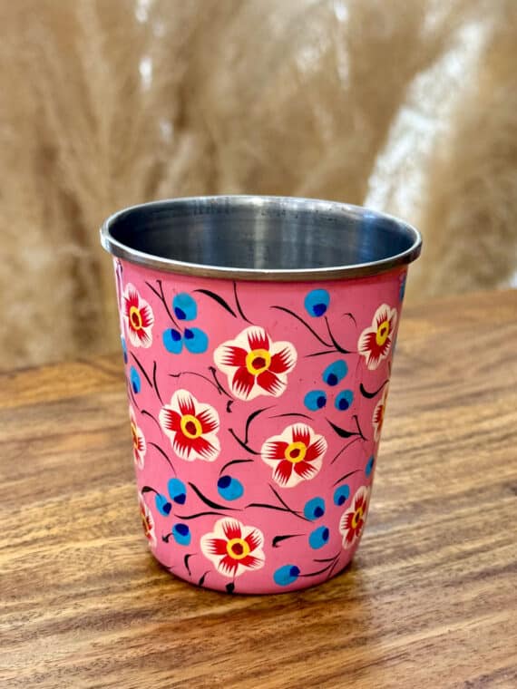 Hand-Painted Steel Glass - Small
