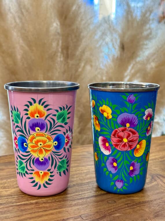 Hand-Painted Steel Glass - Big