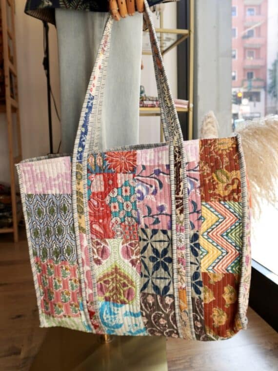 Quilted Patchwork Tote Bag N.05