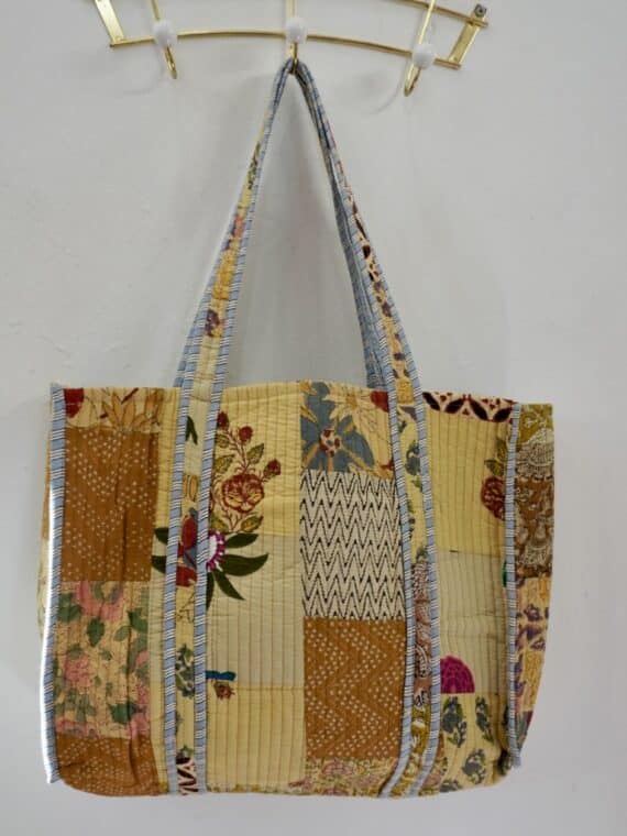 Quilted Patchwork Tote Bag N.04