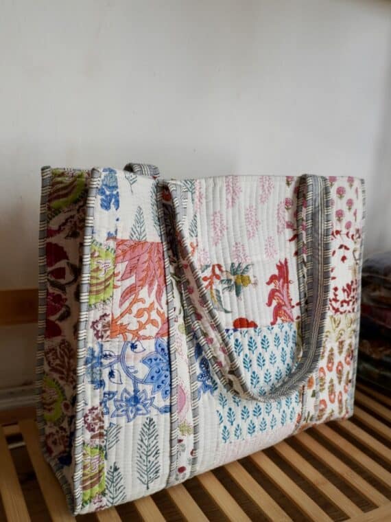 Quilted Patchwork Tote Bag N.02